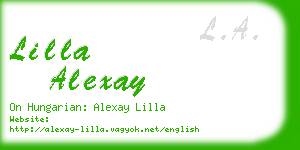 lilla alexay business card